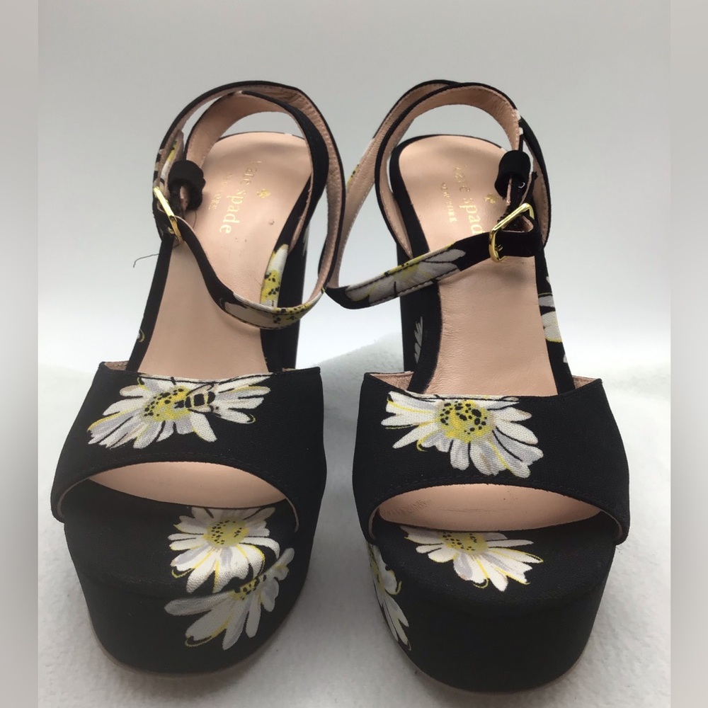 Kate spade NY Dellie Printed DAISY Platform Wedge Shoes Women's Size 5M COA